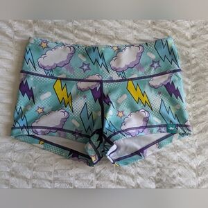 Wod Bottom Thunder And Lightening Spandex Shorts Sz.XS